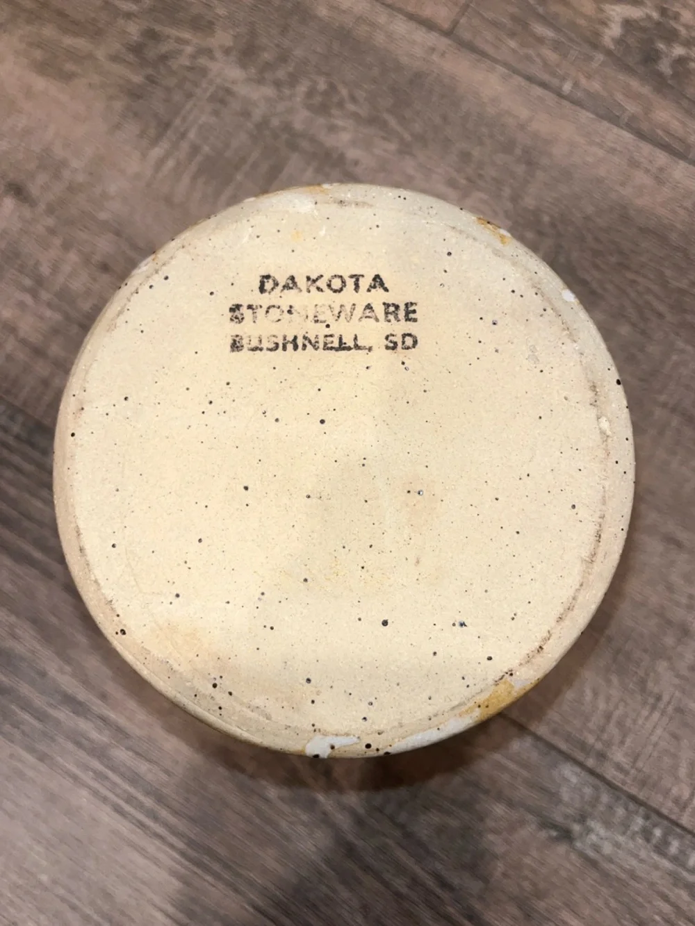 Vintage Dakota Stoneware Speckled Bison Planter Jar Canister Pottery Glazed